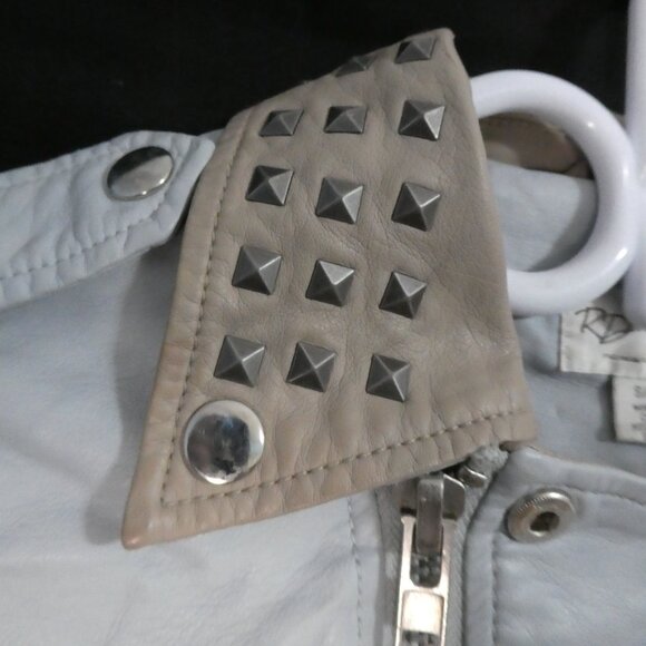 Vintage - RD STYLE | small petite | Chic Studded Collar Faux Leather Jacket - Picture 10 of 16